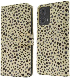 Imoshion Design Bookcase voor de Motorola Moto G24 Power - Black And White Dots Meerkleurig
