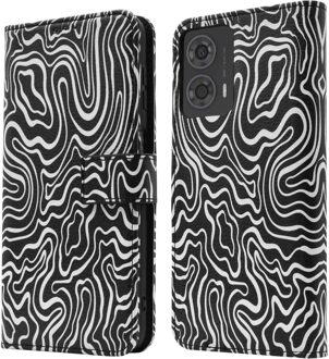 Imoshion Design Bookcase voor de Motorola Moto G24 Power - Black And White Meerkleurig