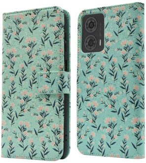 Imoshion Design Bookcase voor de Motorola Moto G24 Power - Blue Flowers Meerkleurig