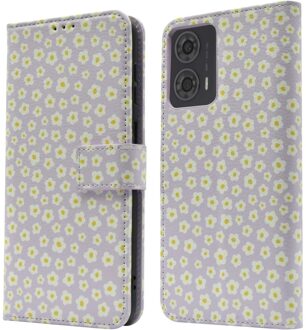 Imoshion Design Bookcase voor de Motorola Moto G24 Power - White Daisy Meerkleurig