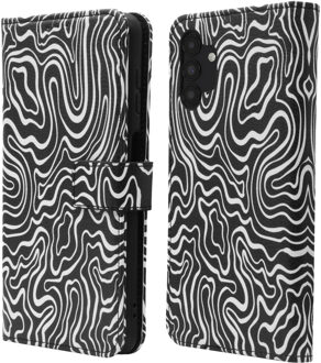 Imoshion Design Bookcase voor de Samsung Galaxy A13 (5G) - Black And White Meerkleurig