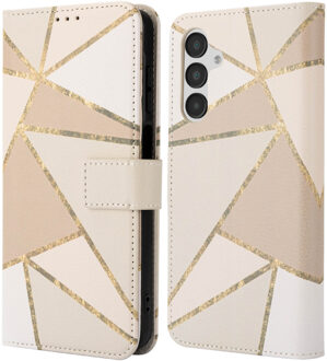 Imoshion Design Bookcase voor de Samsung Galaxy A16 - Beige Graphic Meerkleurig