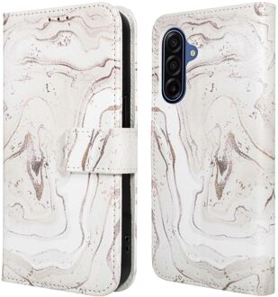 Imoshion Design Bookcase voor de Samsung Galaxy A17 - Sandy Marble Meerkleurig