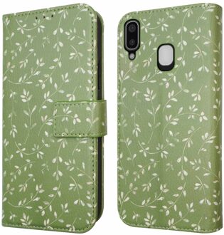 Imoshion Design Bookcase voor de Samsung Galaxy A20e - Green Flowers Meerkleurig