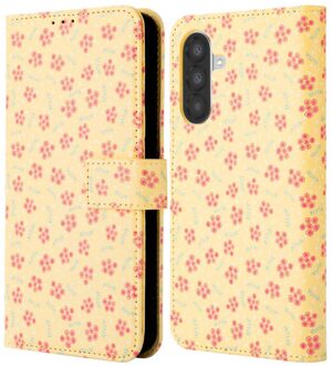 Imoshion Design Bookcase voor de Samsung Galaxy A26 - Sunny Yellow Petite Flowers Meerkleurig