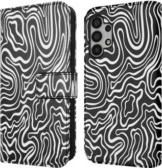 Imoshion Design Bookcase voor de Samsung Galaxy A32 (5G) - Black And White Meerkleurig