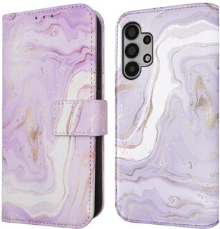 Imoshion Design Bookcase voor de Samsung Galaxy A32 (5G) - Purple Marble Meerkleurig