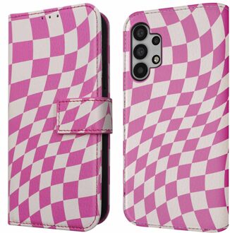 Imoshion Design Bookcase voor de Samsung Galaxy A32 (5G) - Retro Pink Meerkleurig