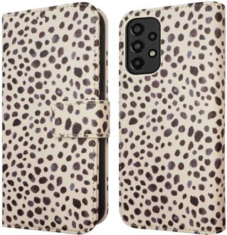 Imoshion Design Bookcase voor de Samsung Galaxy A33 - Black And White Dots Meerkleurig