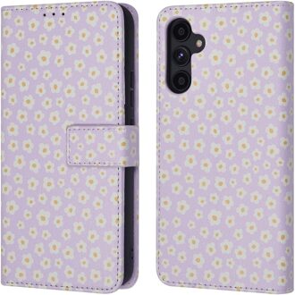 Imoshion Design Bookcase voor de Samsung Galaxy A34 (5G) - White Daisy Meerkleurig