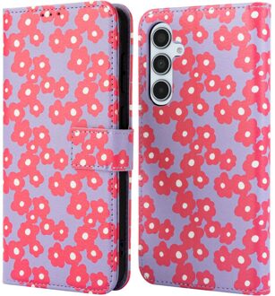 Imoshion Design Bookcase voor de Samsung Galaxy A35 - Dusty Rose Blossoms Meerkleurig