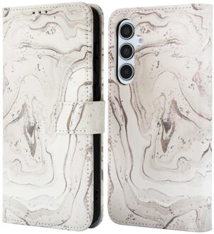 Imoshion Design Bookcase voor de Samsung Galaxy A35 - Sandy Marble Meerkleurig