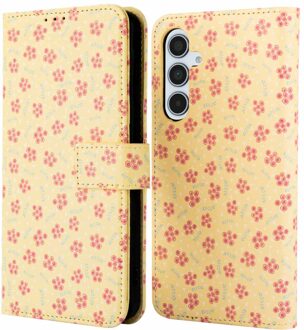 Imoshion Design Bookcase voor de Samsung Galaxy A35 - Sunny Yellow Petite Flowers Meerkleurig
