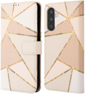 Imoshion Design Bookcase voor de Samsung Galaxy A36 - Beige Graphic Meerkleurig