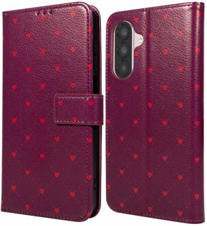 Imoshion Design Bookcase voor de Samsung Galaxy A36 - Crush Check Coral Dust Rood