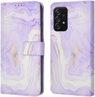 Imoshion Design Bookcase voor de Samsung Galaxy A52(s) (5G/4G) - Purple Marble Meerkleurig