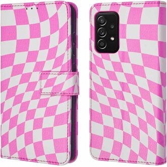 Imoshion Design Bookcase voor de Samsung Galaxy A52(s) (5G/4G) - Retro Pink Meerkleurig