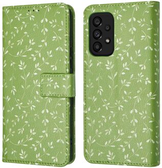 Imoshion Design Bookcase voor de Samsung Galaxy A53 - Green Flowers Meerkleurig