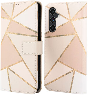 Imoshion Design Bookcase voor de Samsung Galaxy A54 (5G) - Beige Graphic Meerkleurig