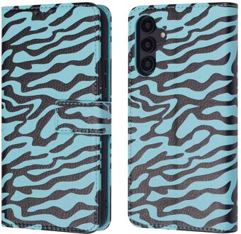 Imoshion Design Bookcase voor de Samsung Galaxy A54 (5G) - Black Blue Stripes Meerkleurig