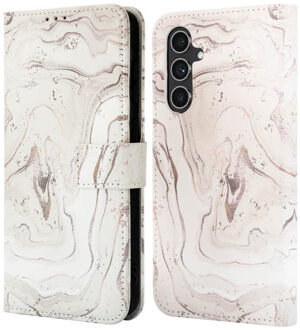 Imoshion Design Bookcase voor de Samsung Galaxy A54 (5G) - Sandy Marble Meerkleurig