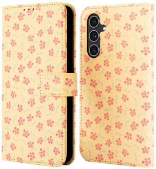 Imoshion Design Bookcase voor de Samsung Galaxy A54 (5G) - Sunny Yellow Petite Flowers Meerkleurig