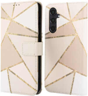 Imoshion Design Bookcase voor de Samsung Galaxy A55 - Beige Graphic Meerkleurig