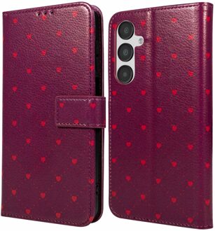 Imoshion Design Bookcase voor de Samsung Galaxy A55 - Crush Check Coral Dust Rood