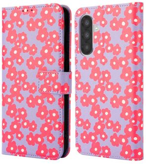 Imoshion Design Bookcase voor de Samsung Galaxy A56 - Dusty Rose Blossoms Meerkleurig