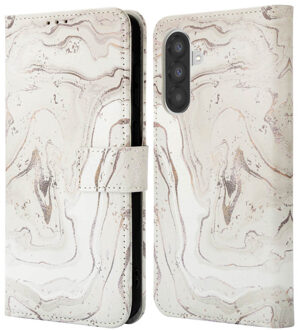 Imoshion Design Bookcase voor de Samsung Galaxy A56 - Sandy Marble Meerkleurig