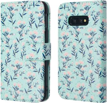 Imoshion Design Bookcase voor de Samsung Galaxy S10e - Blue Flowers Meerkleurig