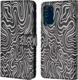 Imoshion Design Bookcase voor de Samsung Galaxy S20 FE - Black And White Meerkleurig