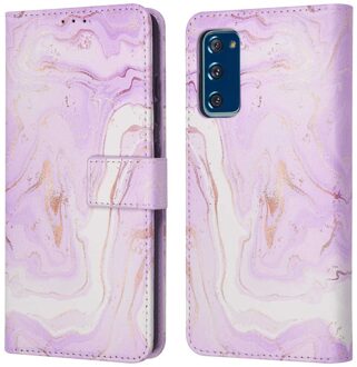 Imoshion Design Bookcase voor de Samsung Galaxy S20 FE - Purple Marble Meerkleurig
