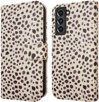 Imoshion Design Bookcase voor de Samsung Galaxy S21 FE - Black And White Dots Meerkleurig