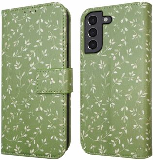 Imoshion Design Bookcase voor de Samsung Galaxy S21 - Green Flowers Meerkleurig