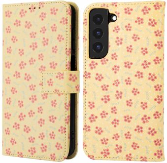 Imoshion Design Bookcase voor de Samsung Galaxy S22 - Sunny Yellow Petite Flowers Meerkleurig
