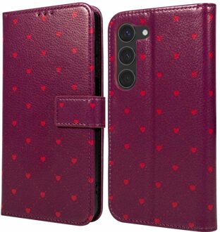 Imoshion Design Bookcase voor de Samsung Galaxy S23 - Crush Check Coral Dust Rood