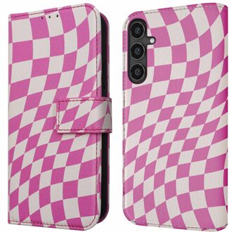 Imoshion Design Bookcase voor de Samsung Galaxy S23 FE - Retro Pink Meerkleurig