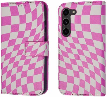 Imoshion Design Bookcase voor de Samsung Galaxy S23 - Retro Pink Meerkleurig
