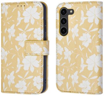 Imoshion Design Bookcase voor de Samsung Galaxy S23 - Yellow Flowers Meerkleurig