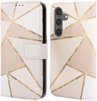 Imoshion Design Bookcase voor de Samsung Galaxy S24 - Beige Graphic Meerkleurig