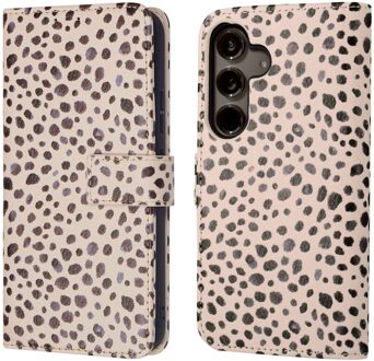 Imoshion Design Bookcase voor de Samsung Galaxy S24 - Black And White Dots Meerkleurig