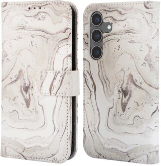 Imoshion Design Bookcase voor de Samsung Galaxy S24 - Sandy Marble Meerkleurig