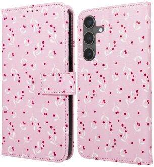 Imoshion Design Bookcase voor de Samsung Galaxy S25 - Blush Berries Meerkleurig