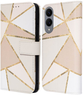 Imoshion Design Bookcase voor de Samsung Galaxy S25 Edge - Beige Graphic Meerkleurig