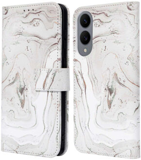 Imoshion Design Bookcase voor de Samsung Galaxy S25 Edge - Sandy Marble Meerkleurig