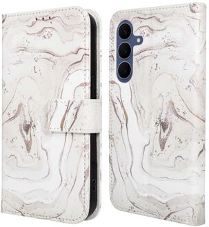 Imoshion Design Bookcase voor de Samsung Galaxy S25 FE - Sandy Marble Meerkleurig