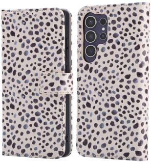 Imoshion Design Bookcase voor de Samsung Galaxy S25 Ultra - Black And White Dots Meerkleurig
