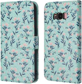 Imoshion Design Bookcase voor de Samsung Galaxy S8 - Blue Flowers Meerkleurig