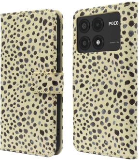 Imoshion Design Bookcase voor de Xiaomi Poco X6 Pro - Black And White Dots Meerkleurig